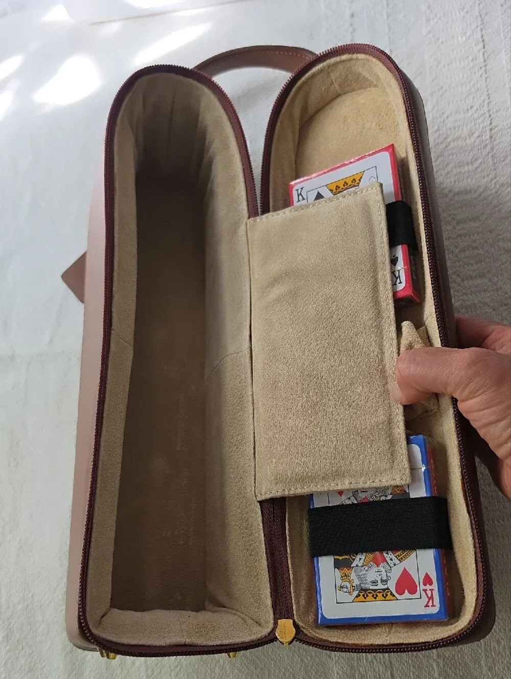 Men's Brown Faux Leather Travel Bag